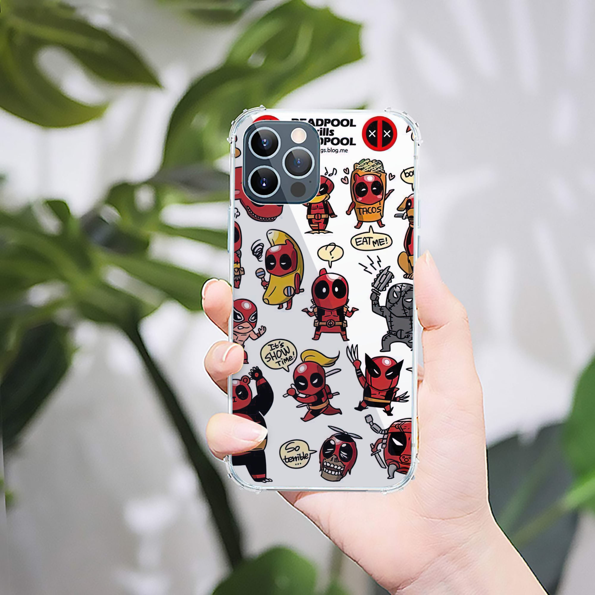（画像用） Deadpool デッドプール 【iPhone 12シリーズ対応】透明スマホケース（クリアソフトケース）